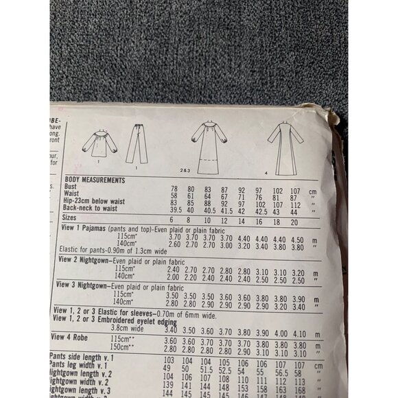 Simplicity Misses Nightgown Sewing Pattern sz 10 6626 - uncut - Picture 7 of 12